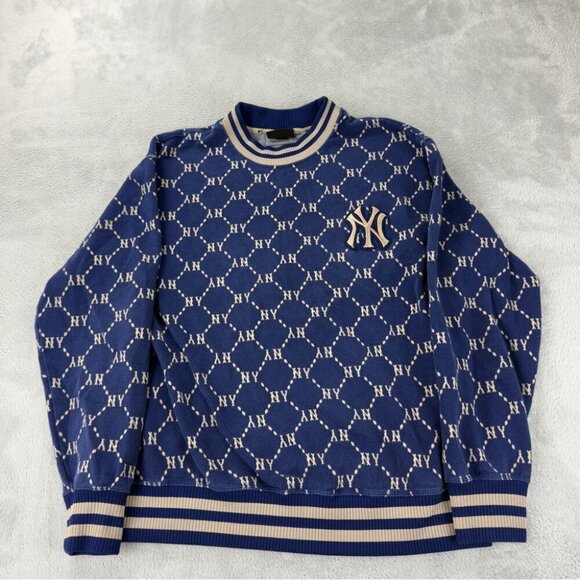 MLB Korea New York Yankees Jacquard Crewneck Large - Picture 1 of 15